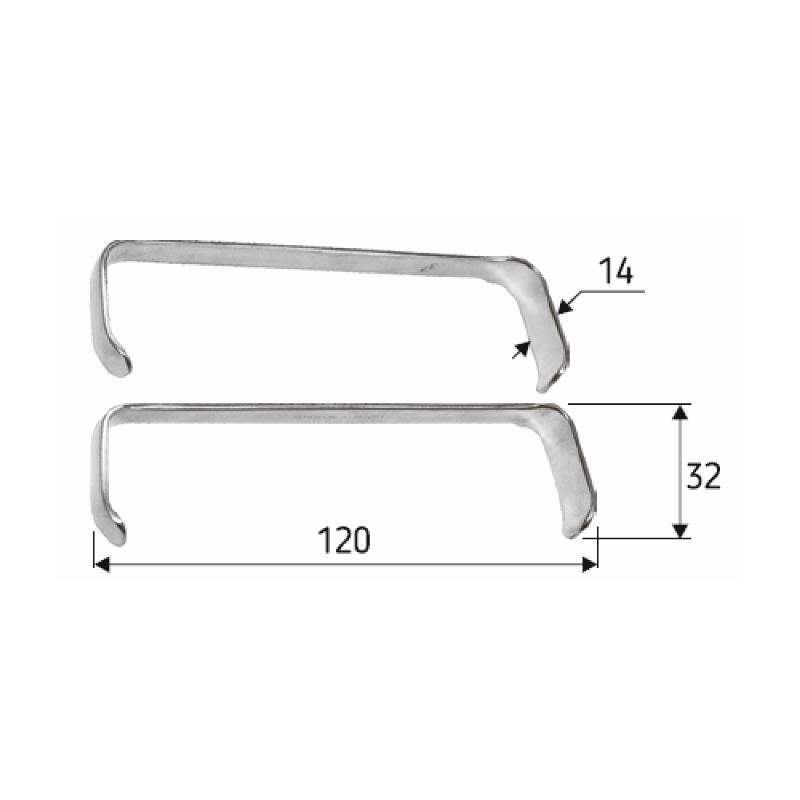 Гачок Ретрактор Surgicon, 12 см